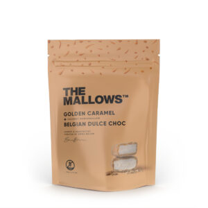 Forside-EN 29 The Mallows pose golden caramel gourmet marshmallows skumfiduser karamel salt dulce chokolade fra Emma Bülow Marshmallows caramel salted dulce chocolate Maldon sea salt