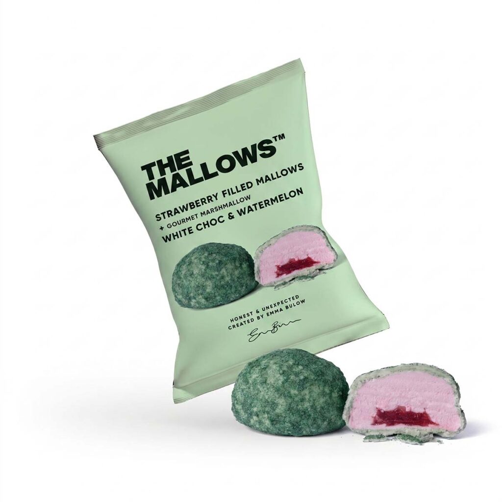Flowpacks - Single-packed Marshmallows 17 Watermelon Vandmelon jordbær strawberry marshmallows skumfidus The Mallows