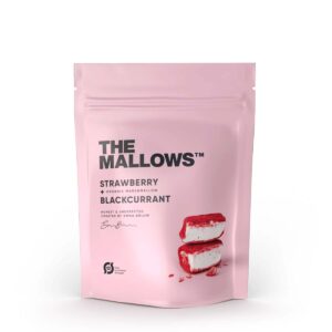 The Mallows Økologiske gourmet skumfiduser strawberry & blackcurrant, med jordbær og solbær organic marshmallows fra Emma Bülow