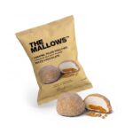 Caramel Filled Marshmallows Belgian Dulce Chocolate — enkeltpakket flowpack med karamelfyldte skumfiduser og belgisk dulce chokolade | The Mallows Emma Bülow