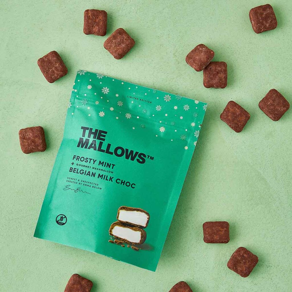 skumfiduser mint frosty winter limited regular hvid chokolade gourmet mallows marshmallows chocolate white vinter jul mandelgave glutenfree glutenfri Emma Bülow Denmark