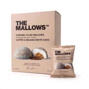 White Chocolate caramel filled mallows hvid chokolade coffee house maldon seasalt skumfiduser gourmet marshmallows espresso peter larsen kaffe