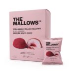 Strawberry Filled Mallows Box White Choc + Rich Raspberry Mallows Jordbærfyldte skumfiduser Emma Bülow