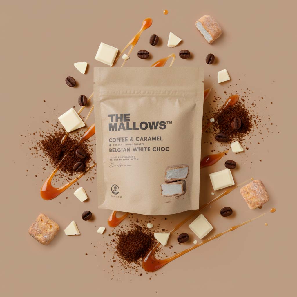 Coffee Caramel The Mallows skumfiduser med hvid chokolade kaffe karamel