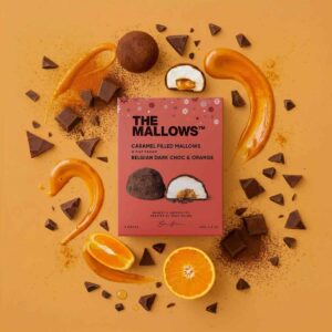 Dark Chocolate caramel filled mallows mørk chokolade orange appelsin skumfiduser gourmet marshmallows top